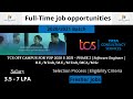 TCS OFF CAMPUS Drive for 2020|2021 Batch PHASE 2 | Any Graduation | Salary 3.5-7LPA