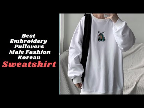 Best Embroidery Sweatshirt Pullovers Male Fashion