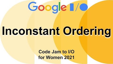 Inconstant Ordering | Code Jam to I/O for Women 2021 | Python