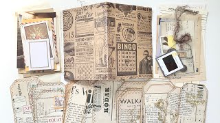 Turning a bag into a vintage junk journal - Part 5: Ephemera & embellishments