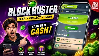 🔥 BLOCKBUSTER GAME 😱💎 50,000 Gems = $10?! | REAL or FAKE? 💰 | Full Earning & Withdrawal Test screenshot 4