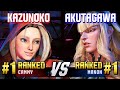 Sf6  kazunoko 1 ranked cammy vs akutagawa 1 ranked manon  high level gameplay