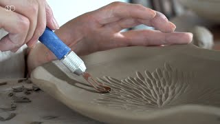 판작업으로 만든 비정형 도자기 접시 : Making a ceramic plate [ONDO STUDIO]