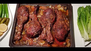 turkey thighs with vegetables /فخذ الديك الرومي مع الخضروات