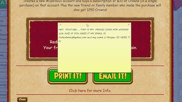 Wizard101 Friend Code 2010