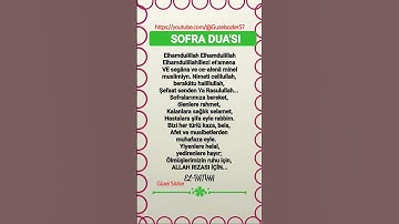 Thumbnail of Yemek Duası #dua #güzelsözler
