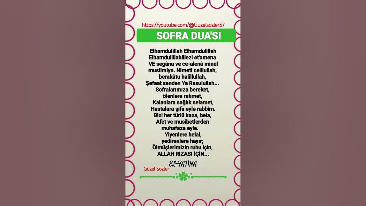 Yemek Duası #dua #güzelsözler