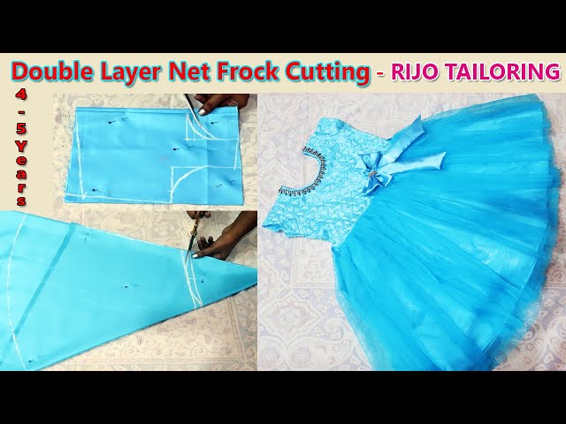 DIY: Beautiful frock cutting and stitching/yoke pleated frock/8 year frock  - YouTube