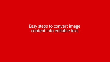 How to convert image content into editable text | Adobe Acrobat