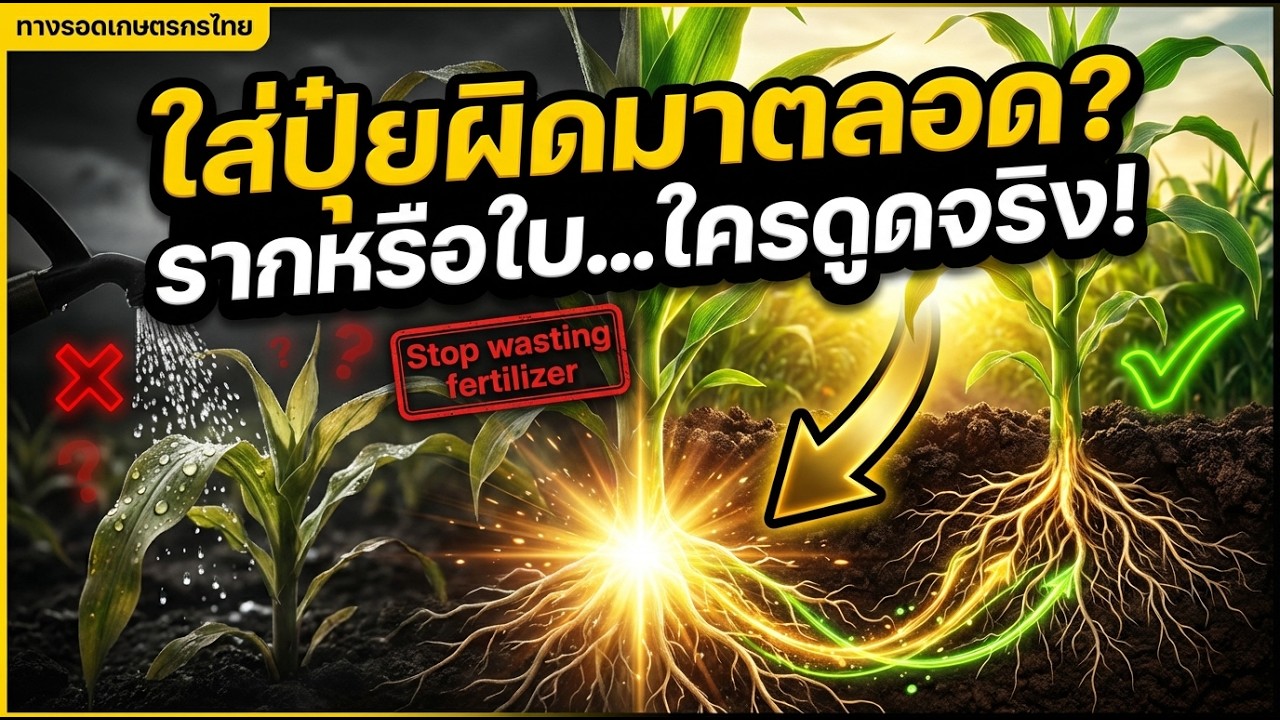 ความลับที่ชาวสวนต้องรู้! รากหรือใบ ใครดูดปุ๋ยจริง