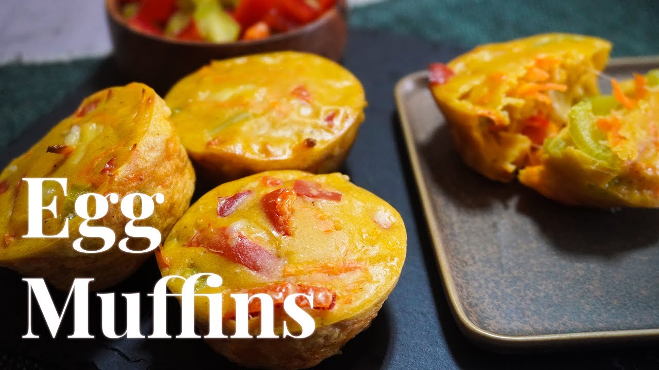 Savoury Egg Muffins (Minimal Ingredients, Easy) Bakelore YouTube