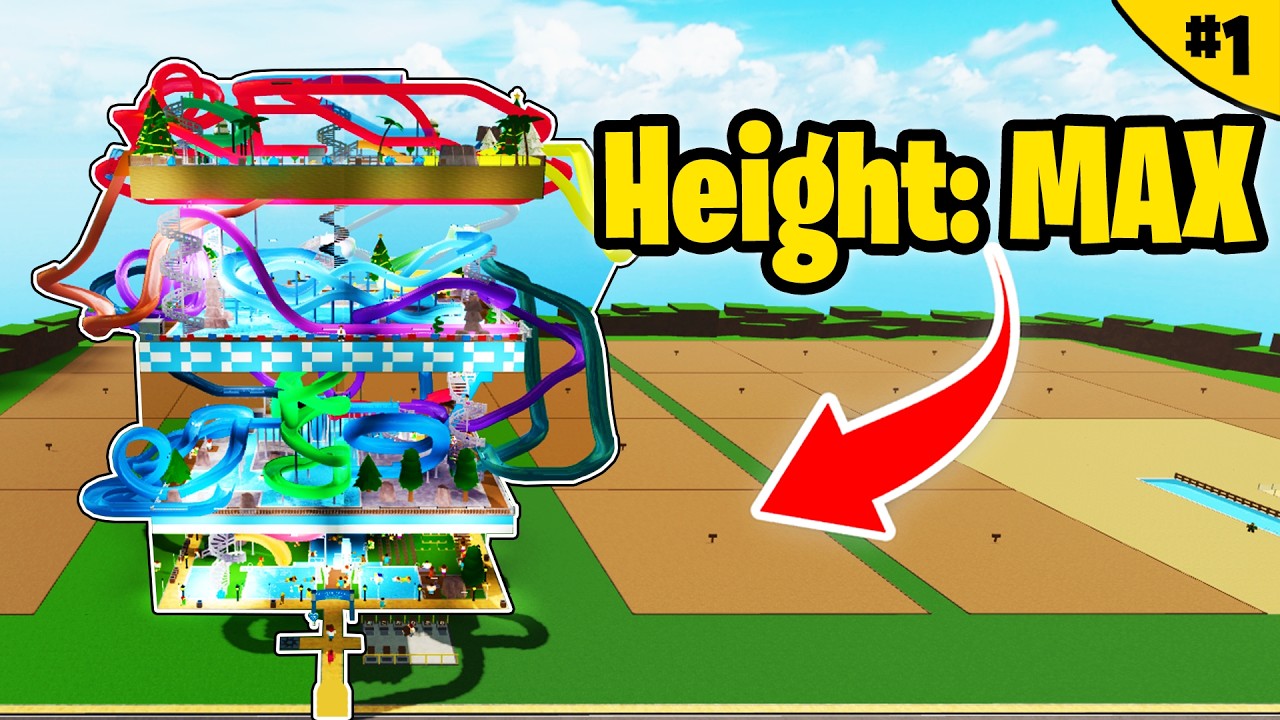 I Built The *TALLEST* Waterpark in Roblox!