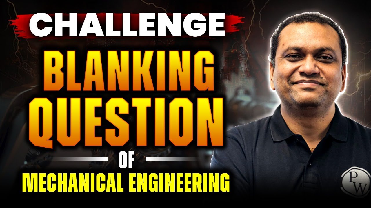 GATE 2024 Question Paper | Challenge Blanking Question Of Mechanical ...
