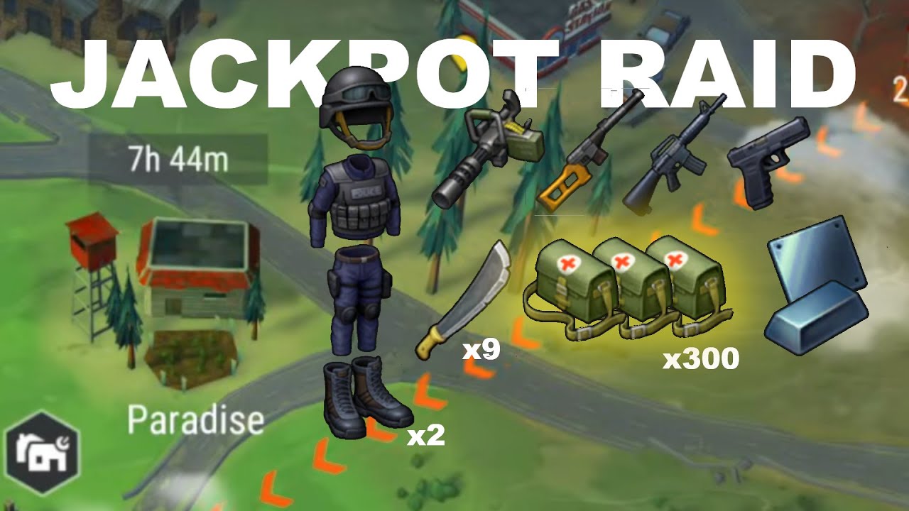 LDoE Raid Base Paradise | 300 Medkits, 9 Machetes, Guns and More! | Last Day on Earth: Survival