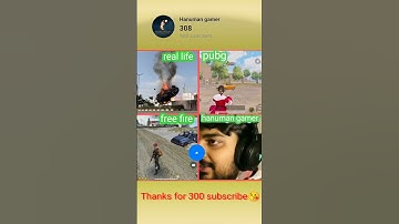 real life vs free fire vs pubg  #bgmi #pubgmobile #freefire #hanumangamer