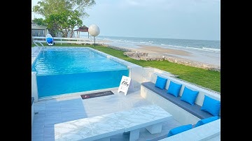 พูลวิลล่าติดทะเลชะอำ PaiLay poolVilla 5ห้องนอน ติดหาดส่วนตัวไม่มีถนนกั้น บาร์ส่วนตัวริมทะเลฟินสุดๆ
