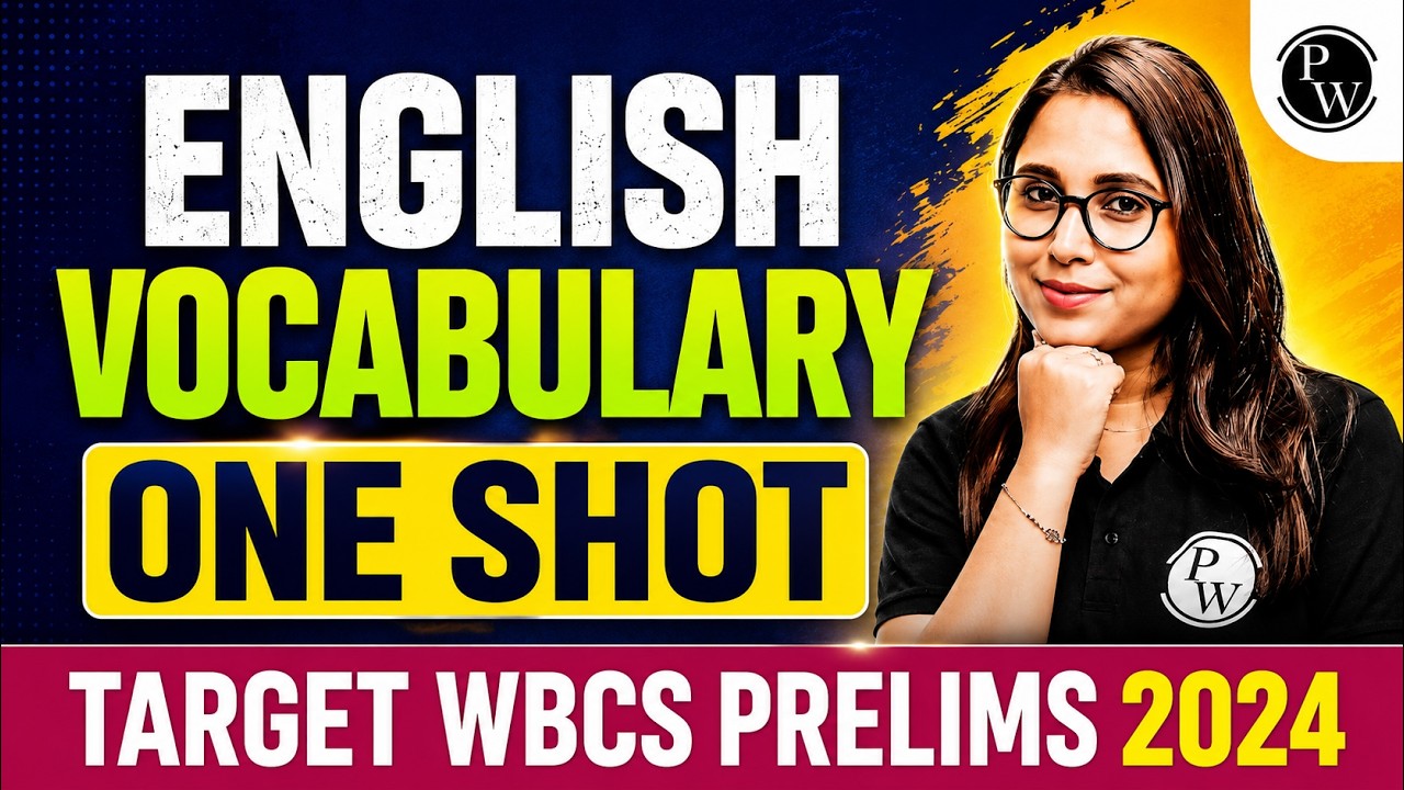 English Vocabulary In One Shot | Complete Revision for WBCS Prelims ...