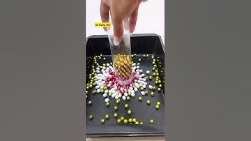 Colourful Pearls Drop from Long Bottle. #shorts #drop #asmr #pearls #oddlysatisfying #reverse #beads