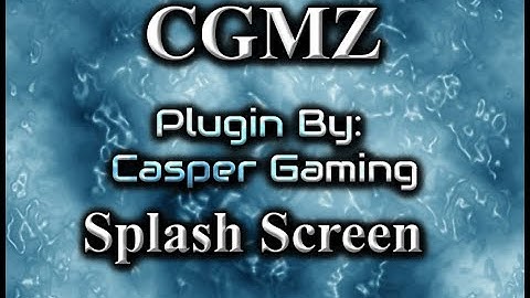 [CGMZ] Splash Screen for RPG Maker MZ