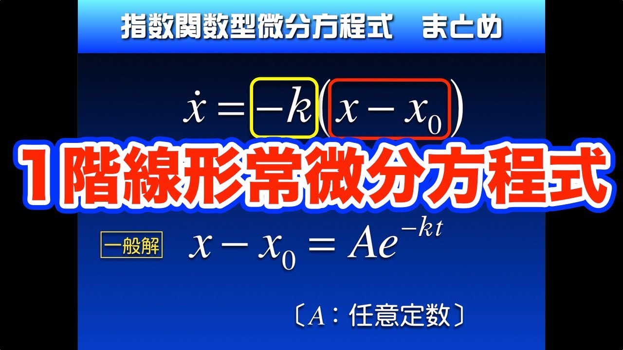 ハイレベル高校物理 再構築版 力学導入３ ２ 指数関数型微分方程式 Youtube