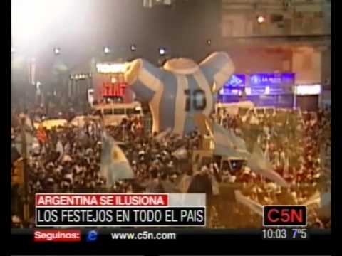 C5N - CLIP FESTEJOS POR LA VICTORIA ARGENTINA