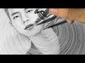 Portrait Drawing  with a Compass  - DP Truong