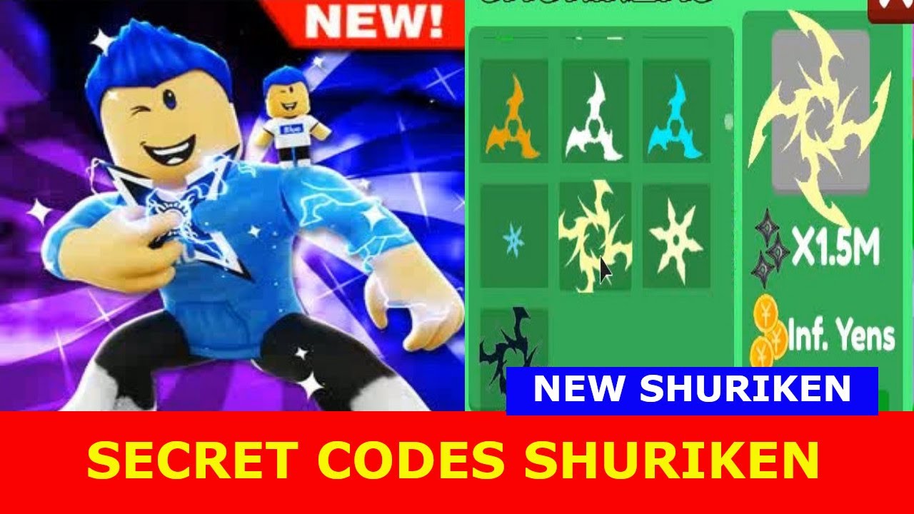 new-secret-codes-shuriken-yellow-paint-shuriken-tapping-roblox-youtube