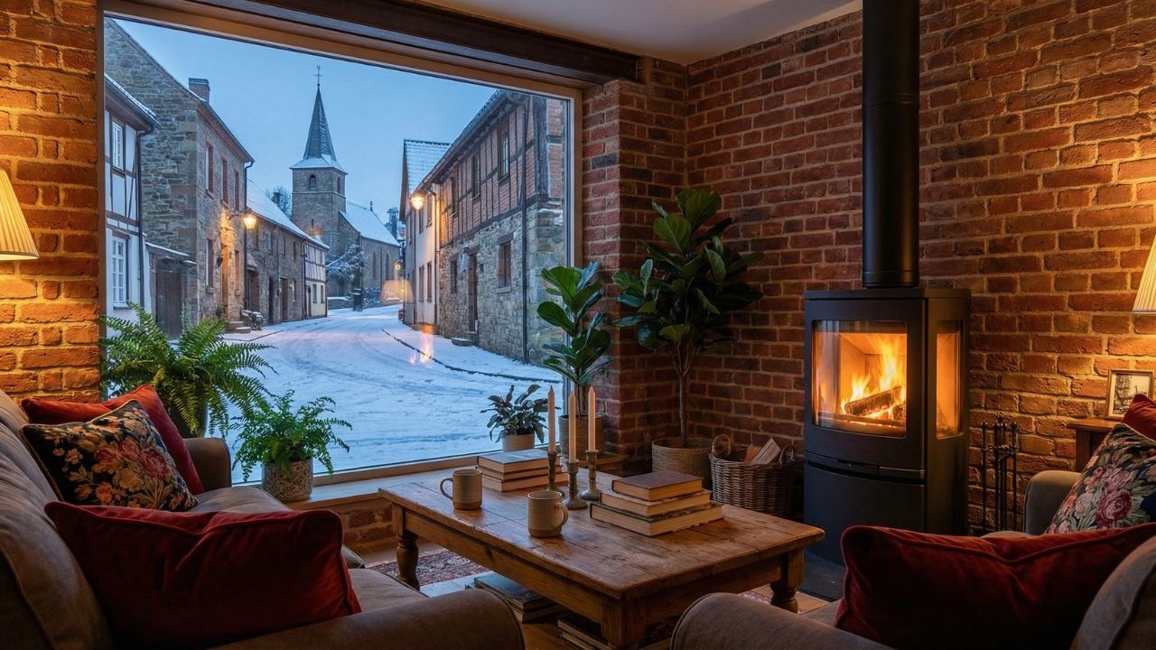 Dreamy Valentine’s Day Jazz ❄️ Romantic Winter Ambience & Crackling Fireplace for Relaxation