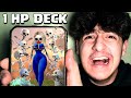 Beating clash royale with the lowest hp cards