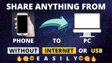Transfer Files , Music , Videos Anything From Your Phone To PC | Without Internet Or USB