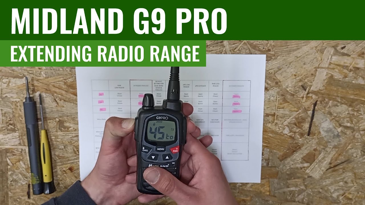 Midland G9 PRO: Disassembly and power modifications for extra range  [jumpers cut] 