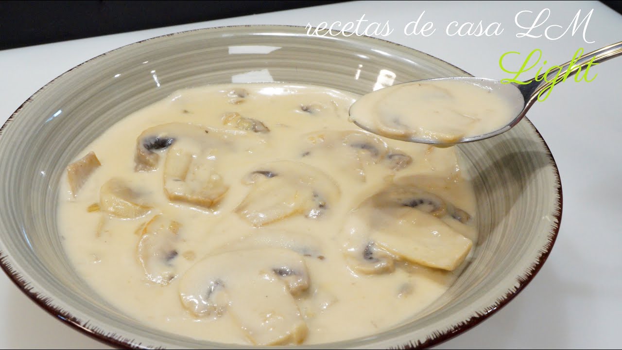 RECETA SALUDABLE DE CREMA DE CHAMPIÑÓN