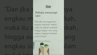 Pahala Menyuapi Istri