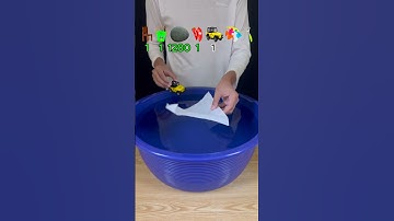 TRY TO GUESS HOW MANY TISSUE PAPER IT TOOKS! #satisfying #experiment #asmr #water