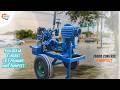 Kirloskar 6 Inches self priming mud pump coupled with Mahindra 3 cylinder engine.