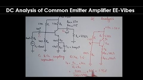 DC Analysis of Common Emitter Amplifier #CEAmplifier #eevibes