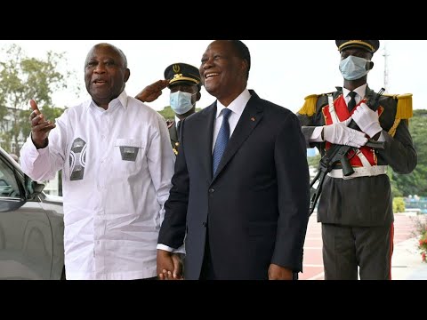 Côte d'Ivoire : les anciens rivaux Laurent Gbagbo et Alassane Ouattara prônent la réconciliation