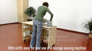 Luxhome sewing cabinet BA-3 Luxhome sewing cabinet BA-3 Dimensions Open: L120*W50*H75 CM Dimensions Closed: L60* W50*H75 CM Stable in use or