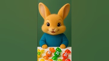 One Candy, Endless Happiness 🐰🍬❤️ #funny #cute