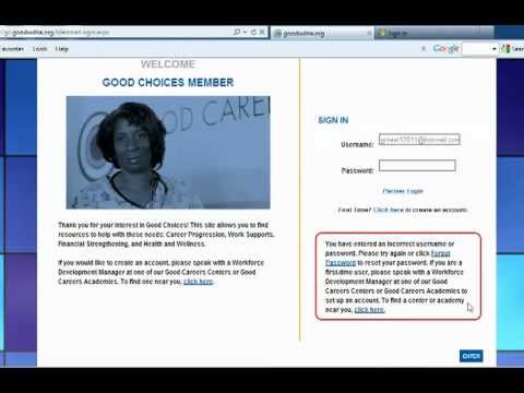 02 - Changing Your Password in the Good Choices Portal