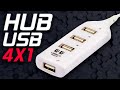 HUB USB 4 Portas para Notebook, PC e Celular