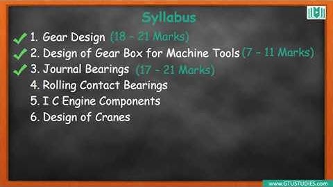 Machine Design In Gujarati | Subject Review (2171909) | GTU