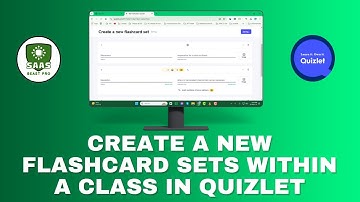 How to Create a New Flashcard Sets Within a Class in Quizlet