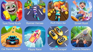 Tom Time Rush, Runner Heroes, Rich Hero Go, Street Rush, Car Race Master, Flippy Race,Traffic Escape screenshot 5