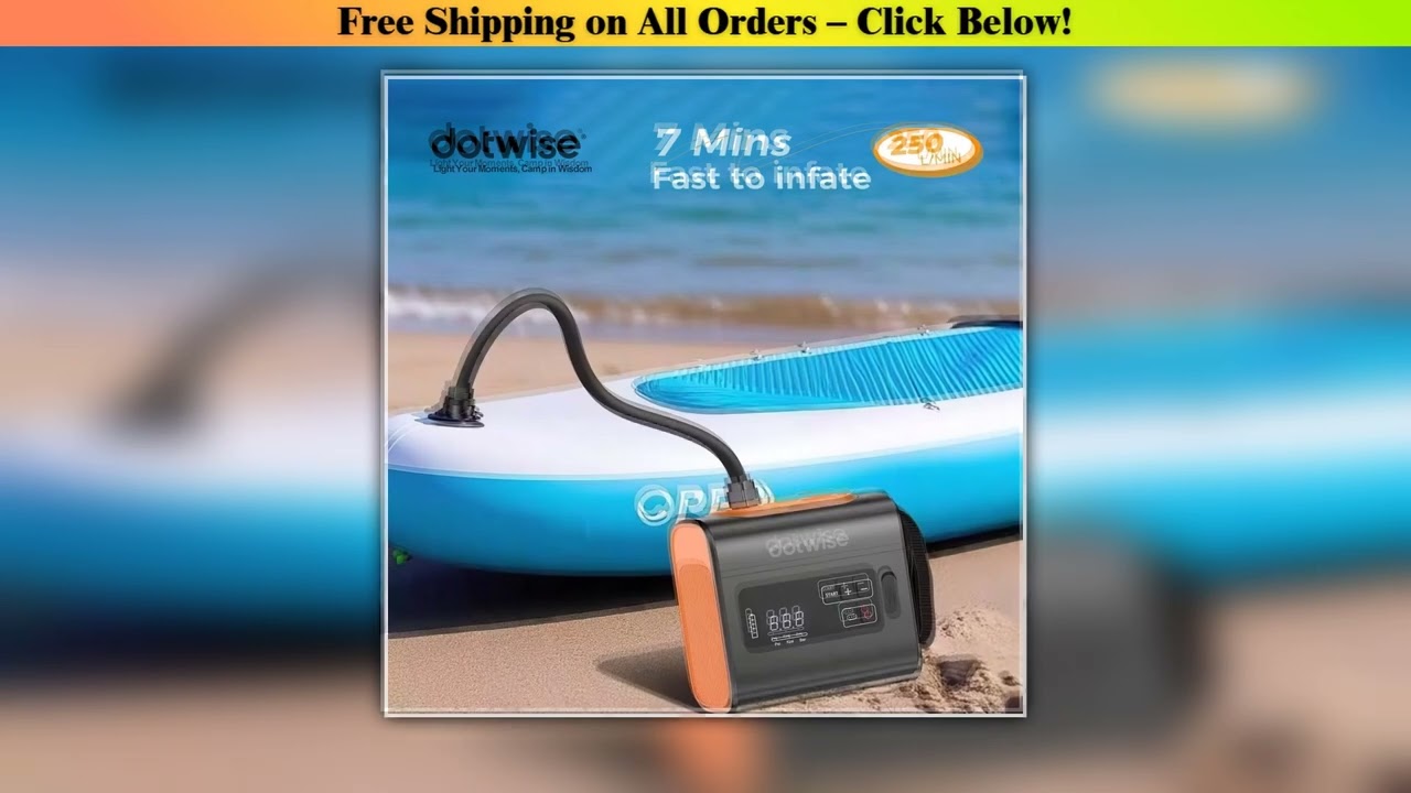 DOTWISE 22PSI High Flow Outdoor Camping Pump For Air Mattress Kayak Paddle Wireless Portable