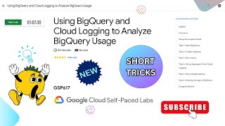 Using BigQuery and Cloud Logging to Analyze BigQuery Usage | [NEW!] #GSP617 | #googlecloud #qwiklabs