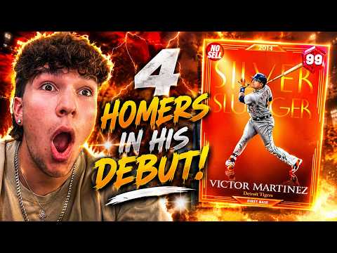 99 Victor Martinez Hit 4 HOMERS In His Debut! 😳