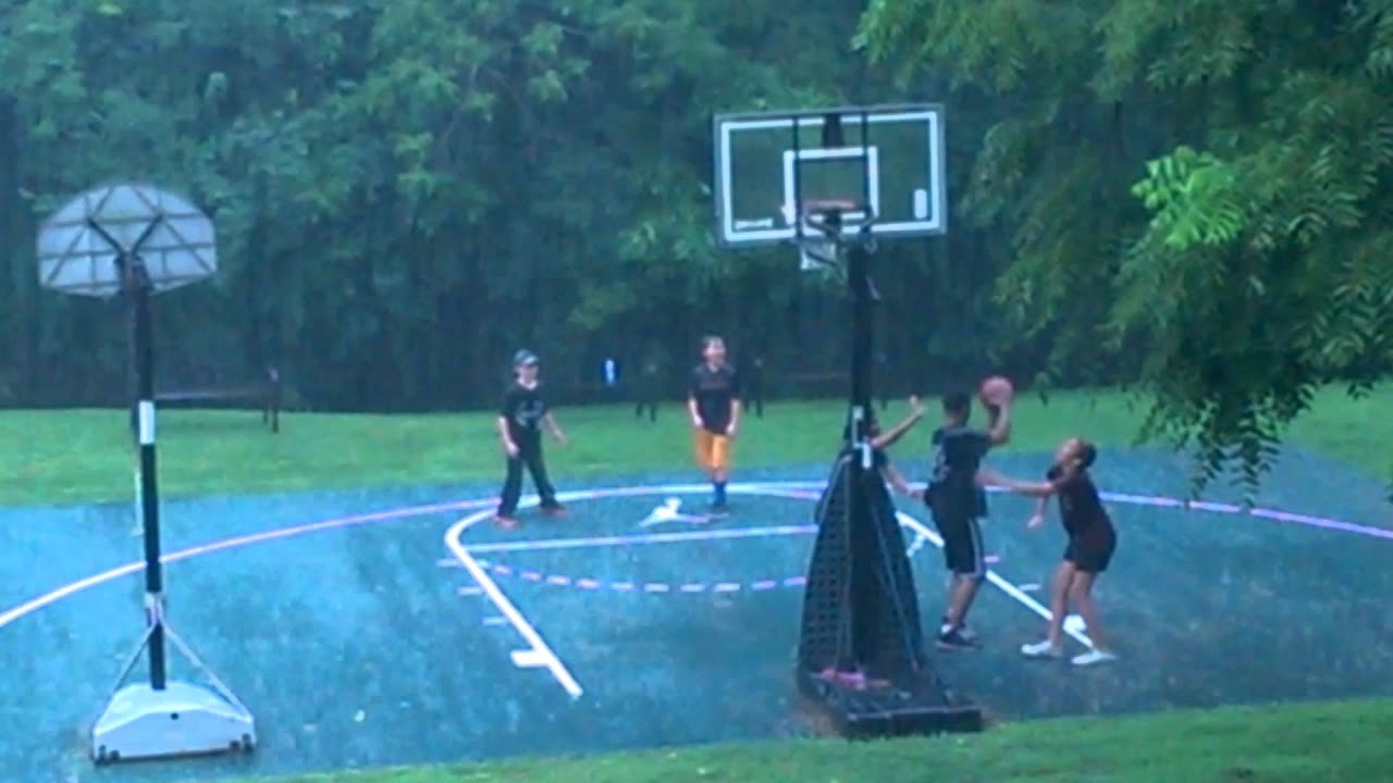 Playing basketball in the rain, SMDH!! YouTube