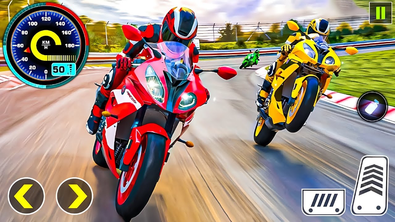 Driving Motor Racing Simulator Gameplay - To 3 Realistic Bike Game 2025 - Android Gameplay