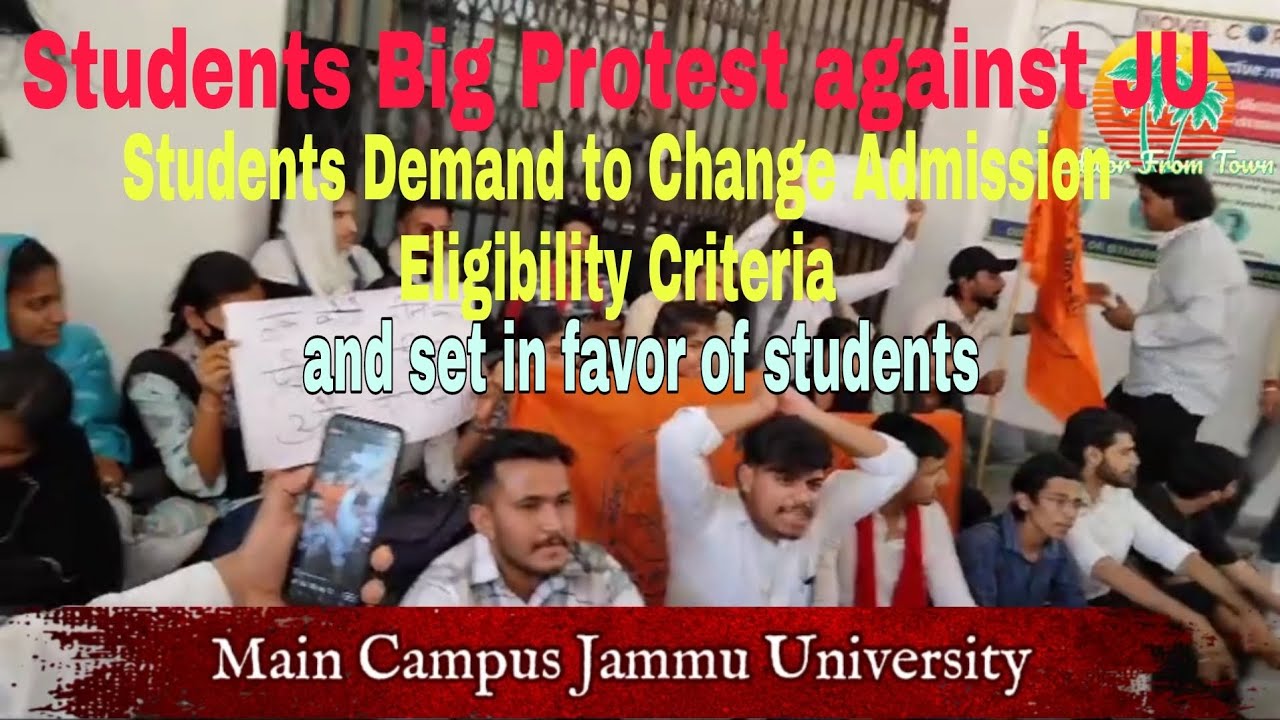 Students Protest at main Campus Jammu University & demand to change NEP ...
